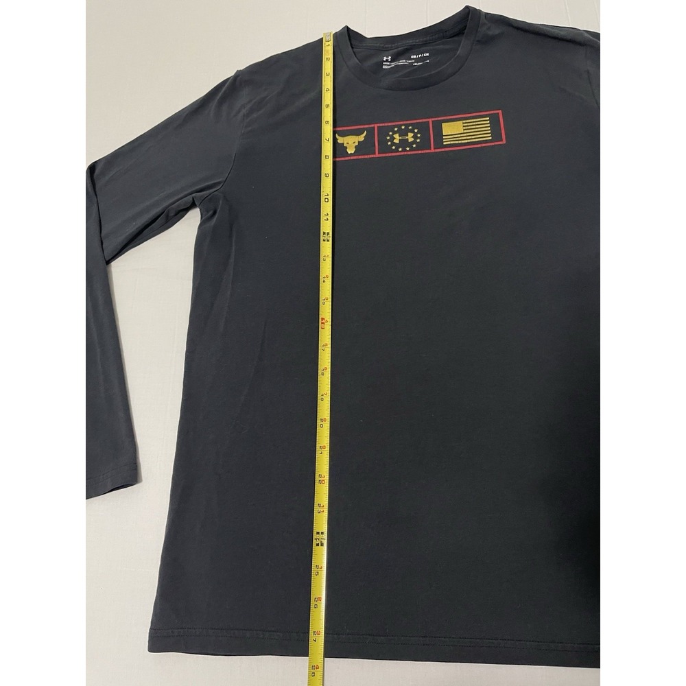 Under Armour Project Rock‎ Freedom Long Sleeve Respect Shirt Mens Small Heatgear - Picture 5 of 8